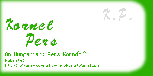 kornel pers business card